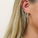 Bloom Mini Hoop Earrings in Gold/Rose Gold