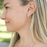 She's Spicy Huggie Earrings Gold