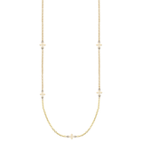 Believer Cross Station Necklace Gold