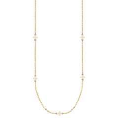 Believer Cross Station Necklace Gold
