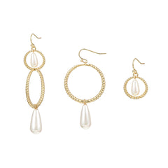 Sea Breeze 3n1 Pearl Drop Earrings