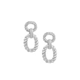 Heirloom Link Earrings in Silver