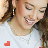 Toggle Initial Necklaces in Silver