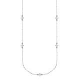 Believer Cross Station Necklace Silver