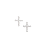 Legacy Cross Stud Earrings in Silver