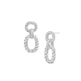 Heirloom Link Earrings in Silver