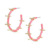 Sea Breeze Cross Hoop Earrings