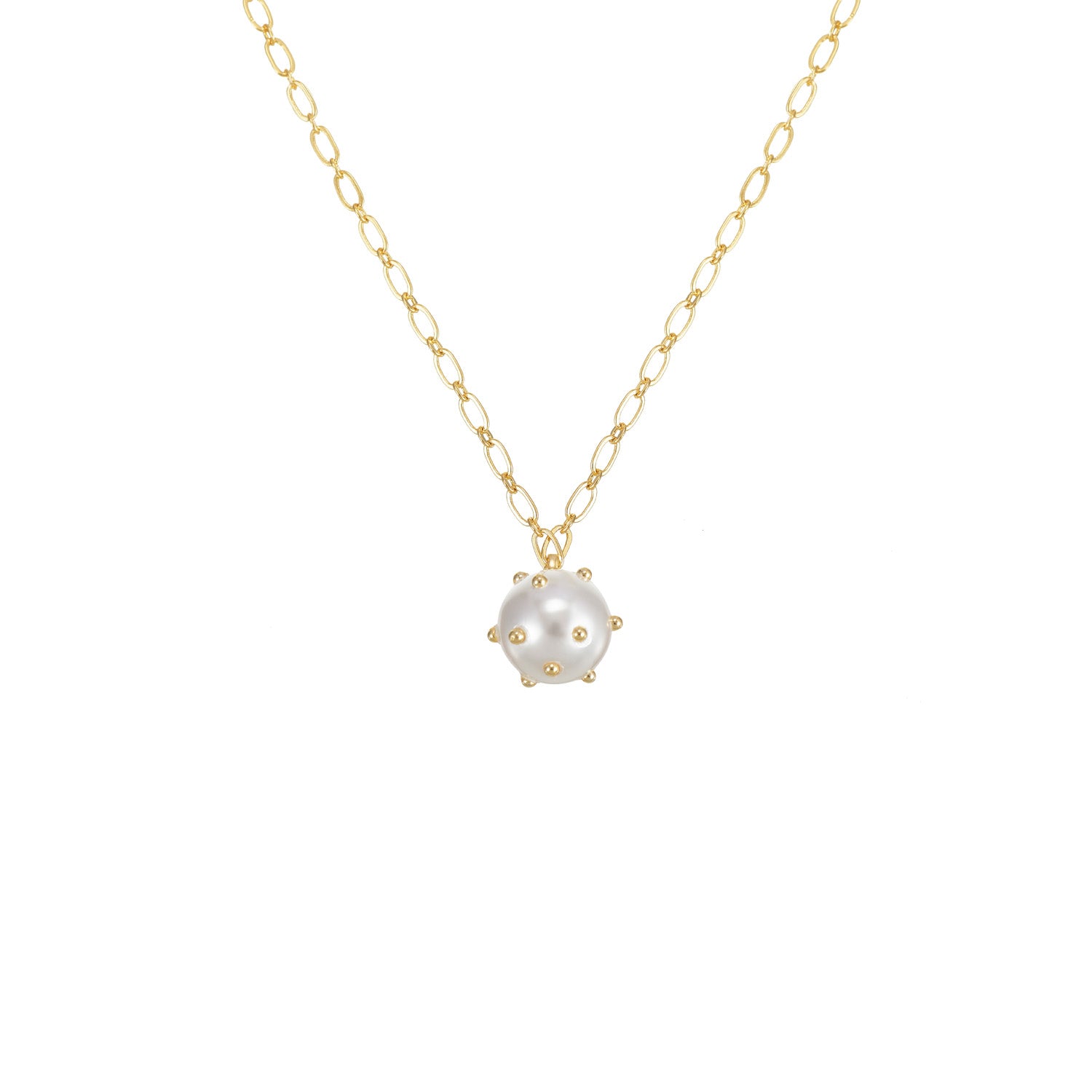 Carolina Drop Necklace in Pearl
