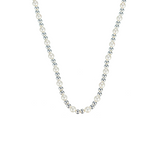 Adorned Pearl Mini Beaded Necklace Silver
