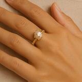 Carolina Ring in Pearl, Size 6