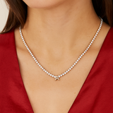 Enchanted Tennis Initial Necklace