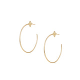 Heritage Cross Hoop Earrings in Gold
