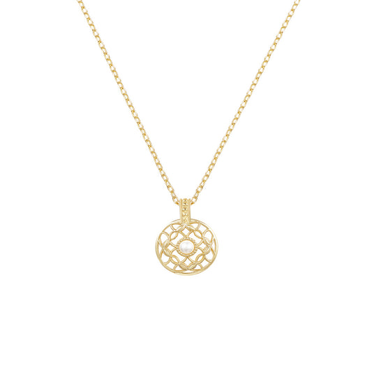 Enchanted Adjustable Necklace in Ivory Pearl/Gold