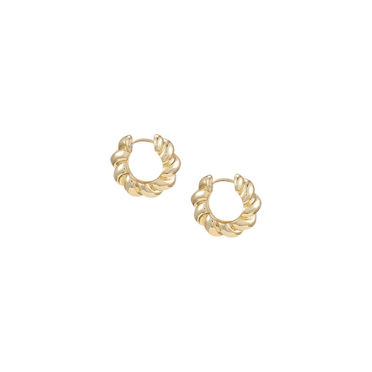 Heritage Mini Hoop Earrings in Gold