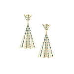 Solaris Statement Earrings in Aqua Glass | 353-G-AQ
