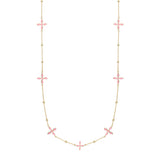 Enamel Cross Station Necklace