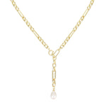 Allure Pearl Lariat Necklace in Gold | 324-G-IP
