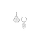 Radiant Huggie Earrings in Silver