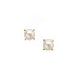 Shine Bright Mini Pearl Stud Earring Gold