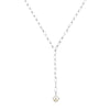 Shine Bright Pearl Lariat Necklace in Silver | 318-S-IP
