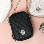 Grace Quilted Crossbody in Black | HAN-CB2-BLA-QLT