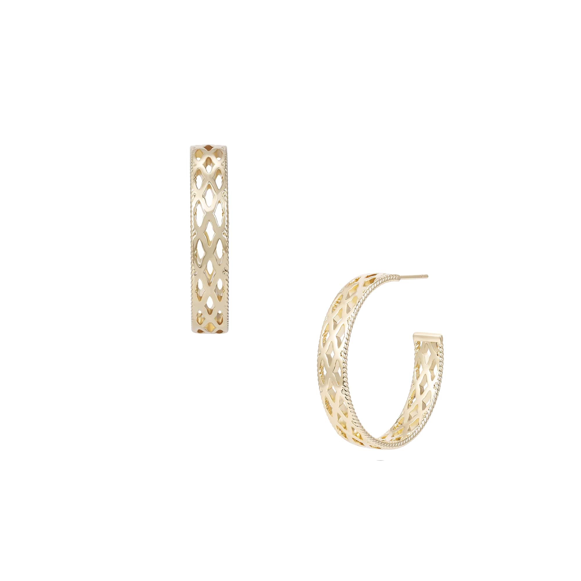 Graceful Hoop Earrings Gold | 274-G
