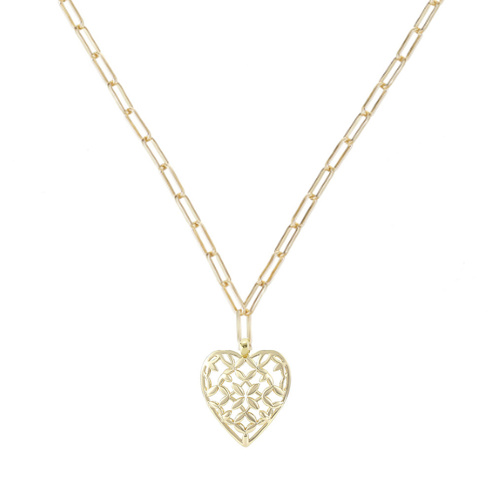 Adorned Heart Pendant Necklace | 293-G