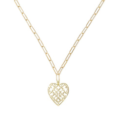Adorned Heart Pendant Necklace | 293-G