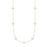Enamel Cross Station Necklace | 240-G-MGE