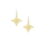 Sea Breeze Cross Drop Earrings Gold | 305-G