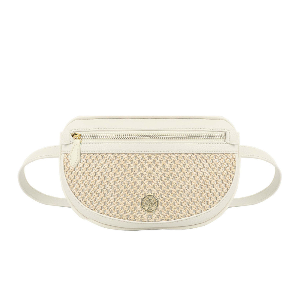 Grace Belt Bag in Cream Straw | HAN-BB1-CRE-STRA