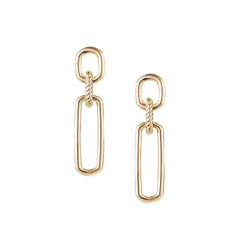 She's Spicy Link Statement Earrings Gold | 273-G