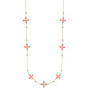 Enamel Cross Station Necklace
