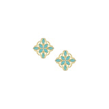Bloom Stud Earrings in Aqua