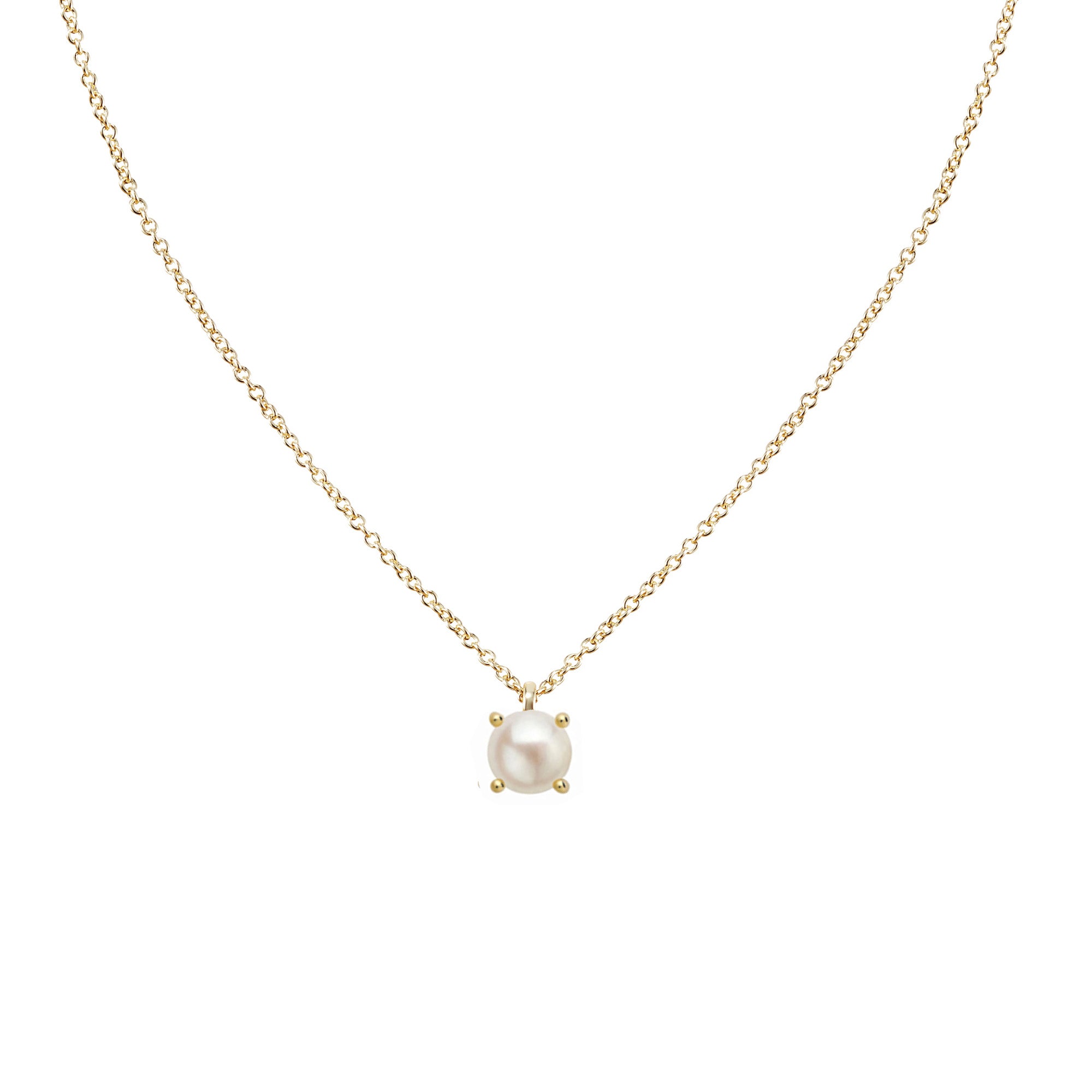 Shine Bright Mini Pearl Necklace Gold Pearl | 209-IP-G