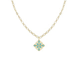 Bloom Drop Necklace in Aqua