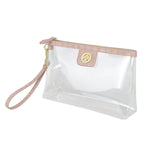 Clearly Fabulous Clear Wristlet in Petal Pink Croc | HAN-WL2-PP-CROC