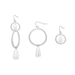 Sea Breeze 3n1 Pearl Drop Earrings Ivory Pearl Silver | 309-S-IP