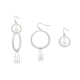 Sea Breeze 3n1 Pearl Drop Earrings Ivory Pearl Silver | 309-S-IP