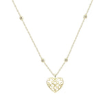Believer Heart Drop Necklace in Gold
