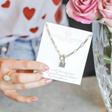 Toggle Initial Necklaces in Silver