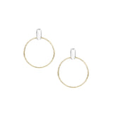 Horizon Circle Statement Earrings in Gold/Silver