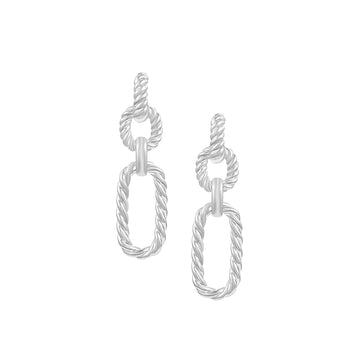 Legacy Link Statement Earrings in Silver