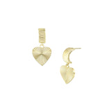Adorned Mini Heart Hoop Earrings