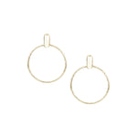 Horizon Circle Statement Earrings in Gold | 376-G