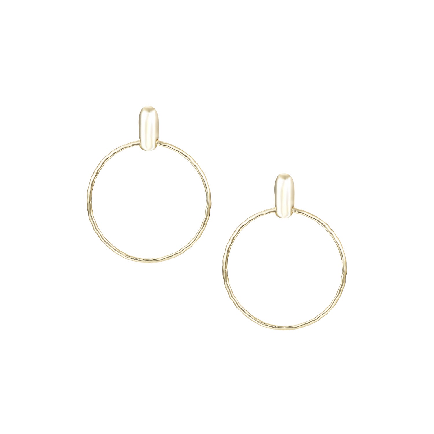 Horizon Circle Statement Earrings in Gold | 376-G