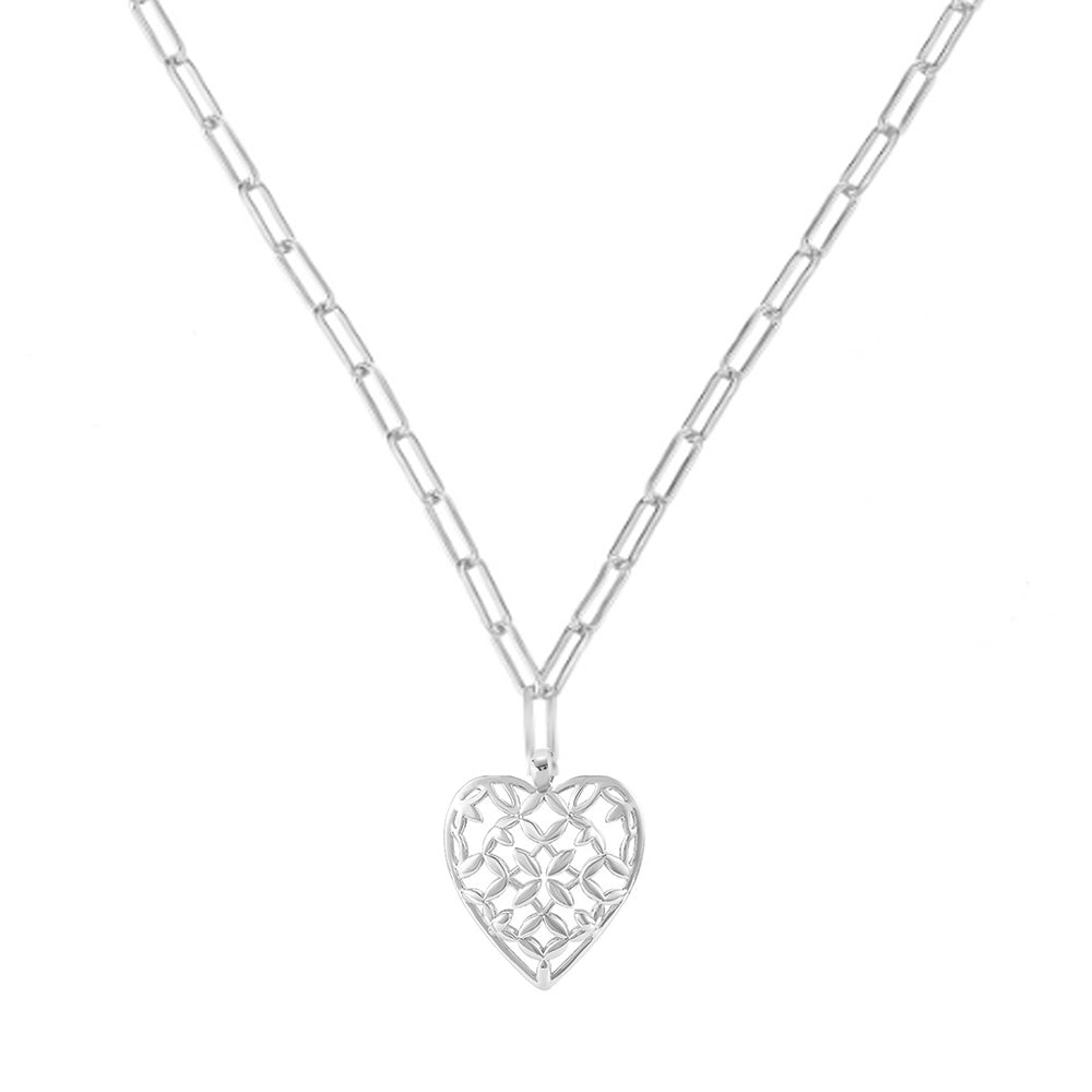 Adorned Heart Pendant Necklace | 293-S