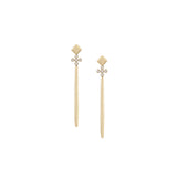 Legacy Cross Drop Earrings in Gold