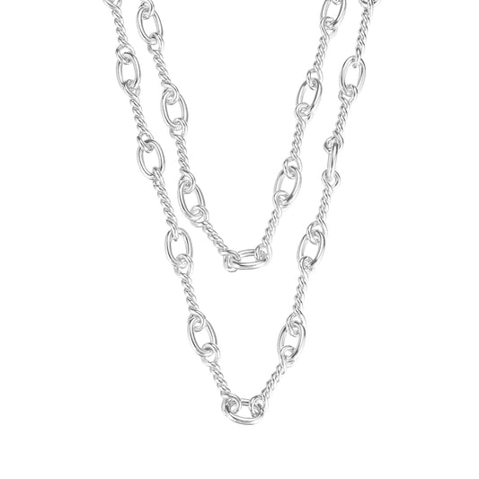 She's Spicy Chain Link Necklace Silver | 262-S