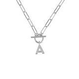 Toggle Initial Necklaces in Silver